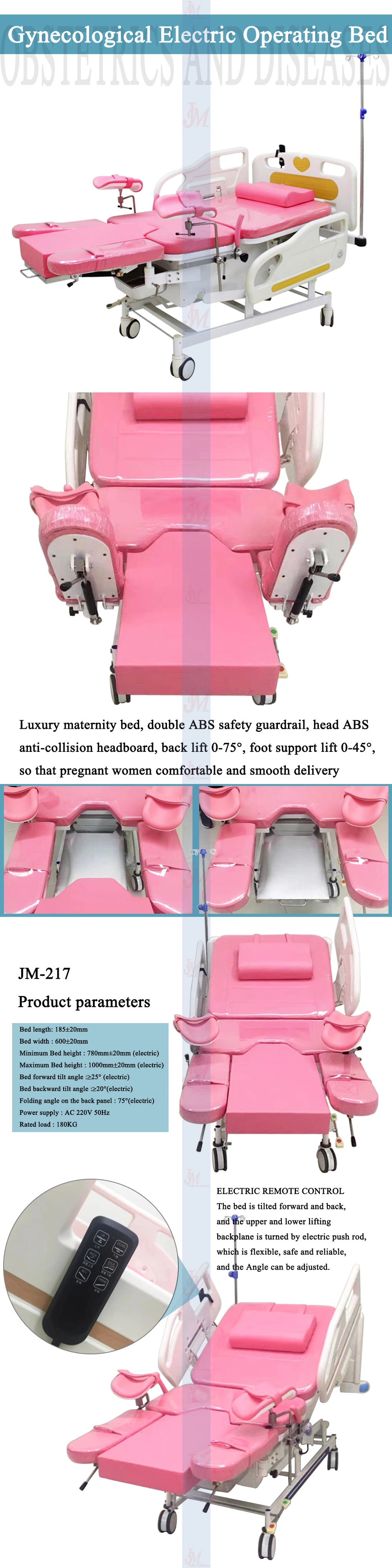 Multifunction Motorized Delivery Electric Gynecological Examination Medical Bed Equipment Hospital Bed Price